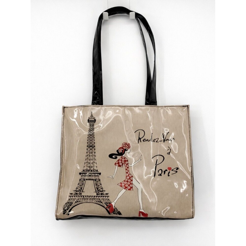 Rendez-Vous a Paris Tote Bag Travel Eiffel Tower Parisian Chic